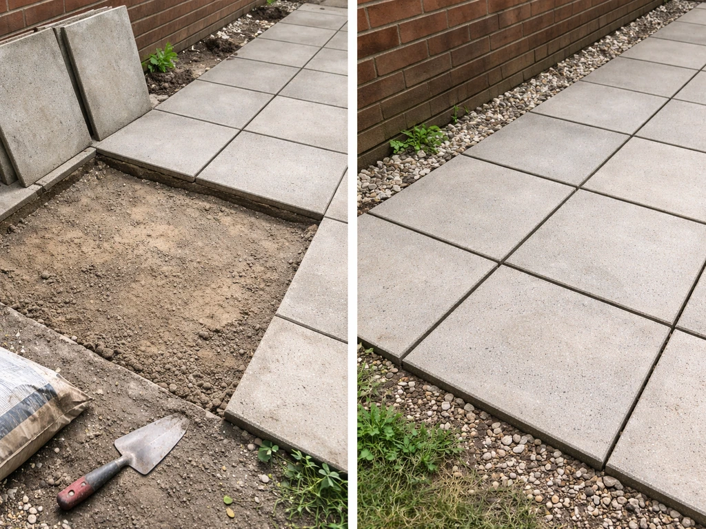 How to Relay Loose Patio Slabs Step by Step