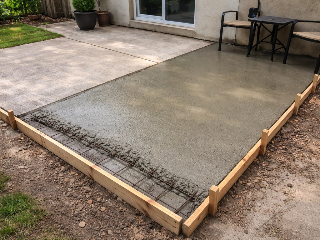 how to extend patio slabs