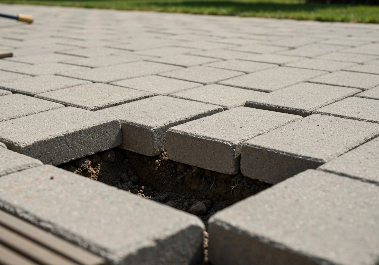 fix sinking patio pavers