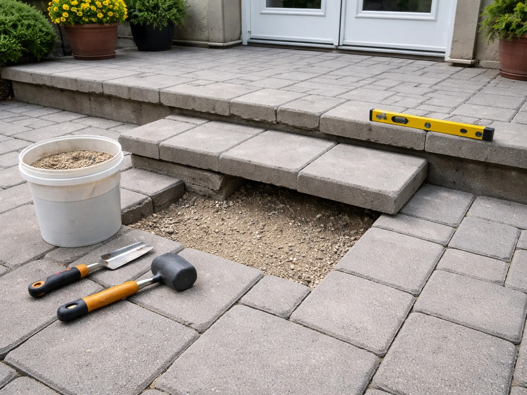 How to Fix Patio Steps: Loose Pavers and Concrete Repairs