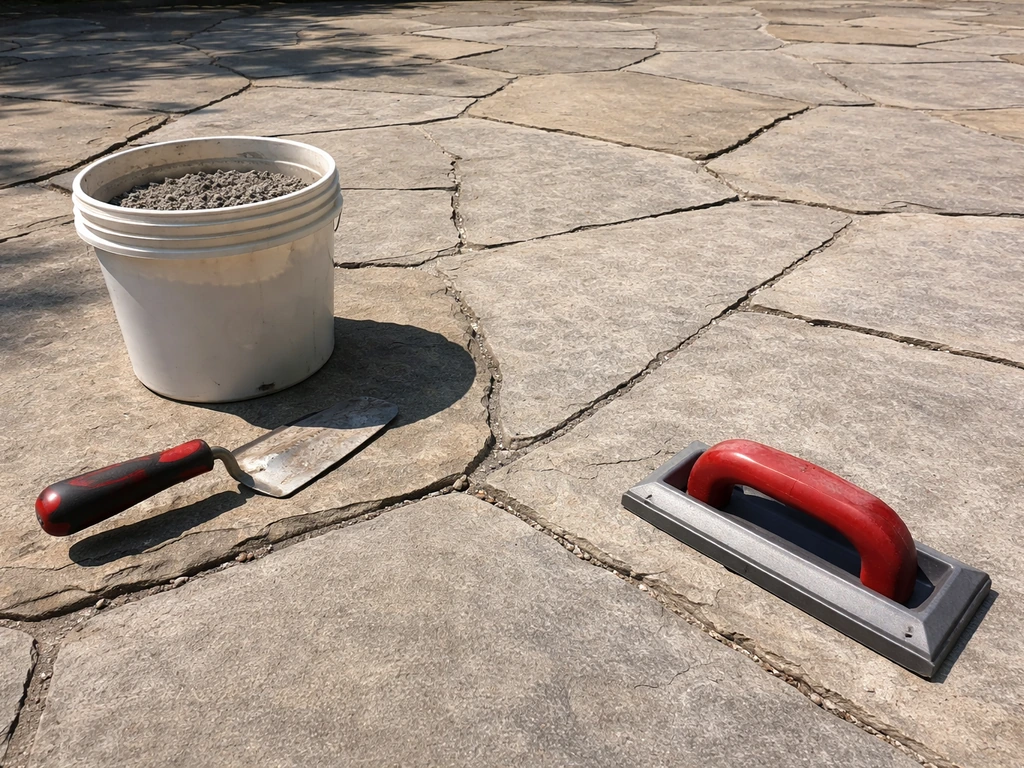 How to Fix Cracks in a Flagstone Patio Step by Step